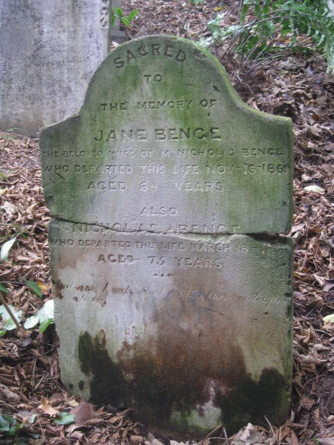 Details for BENGE Jane - The Friends of Bolton Street Cemetery Inc